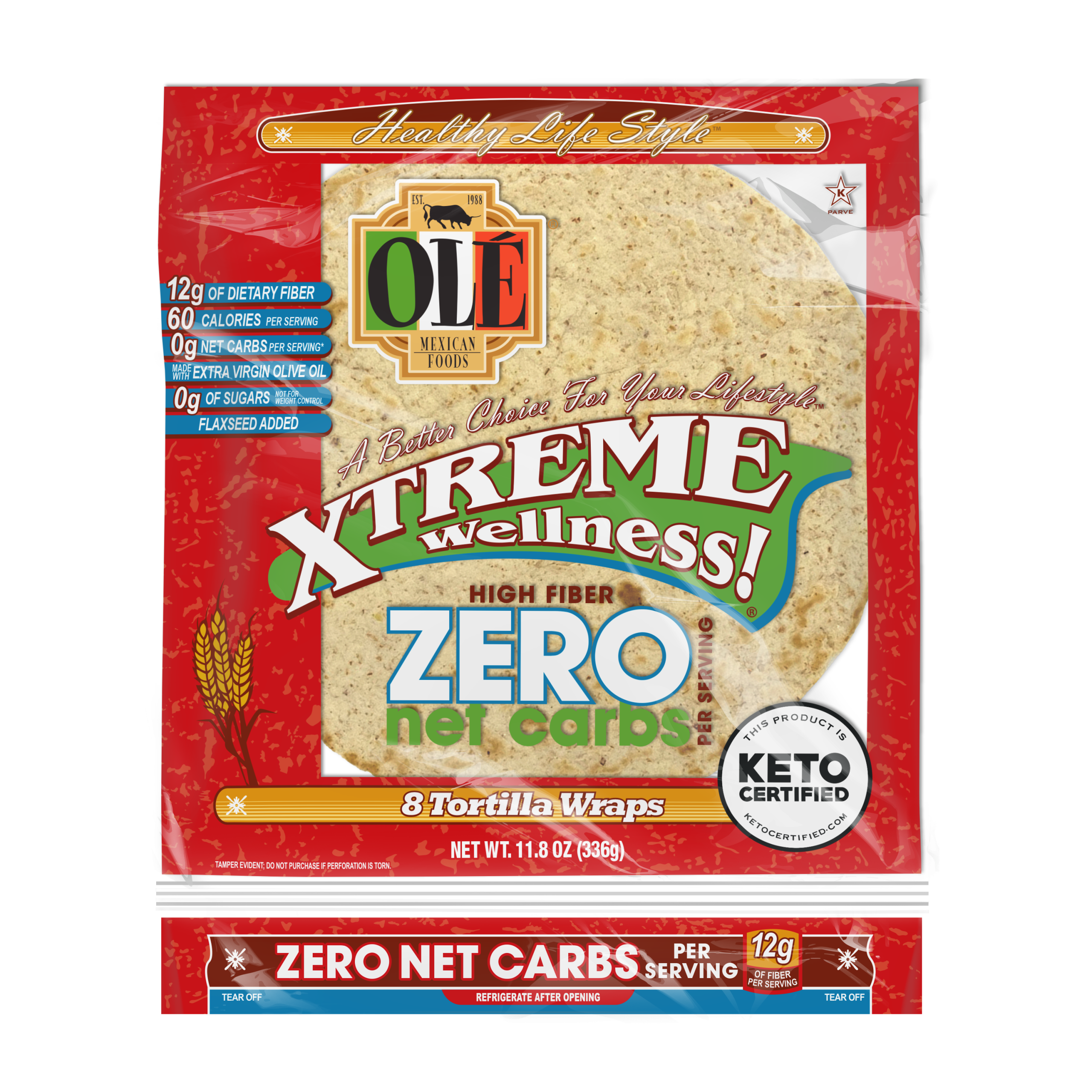 Street Taco 5” Cero Carbohidratos Netos - Olé Xtreme Wellness®