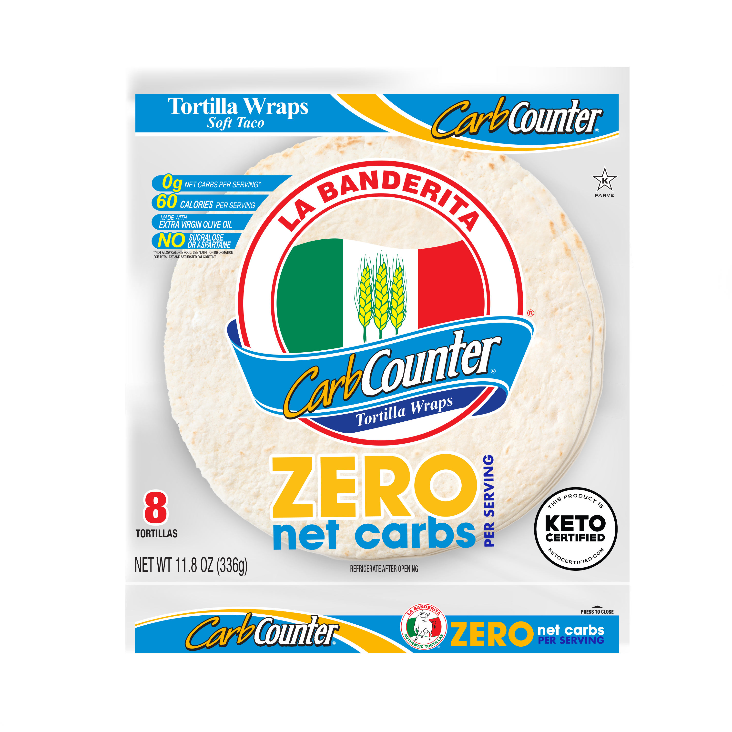 Wraps 8” Net Carbs - La Banderita Carb Counter®