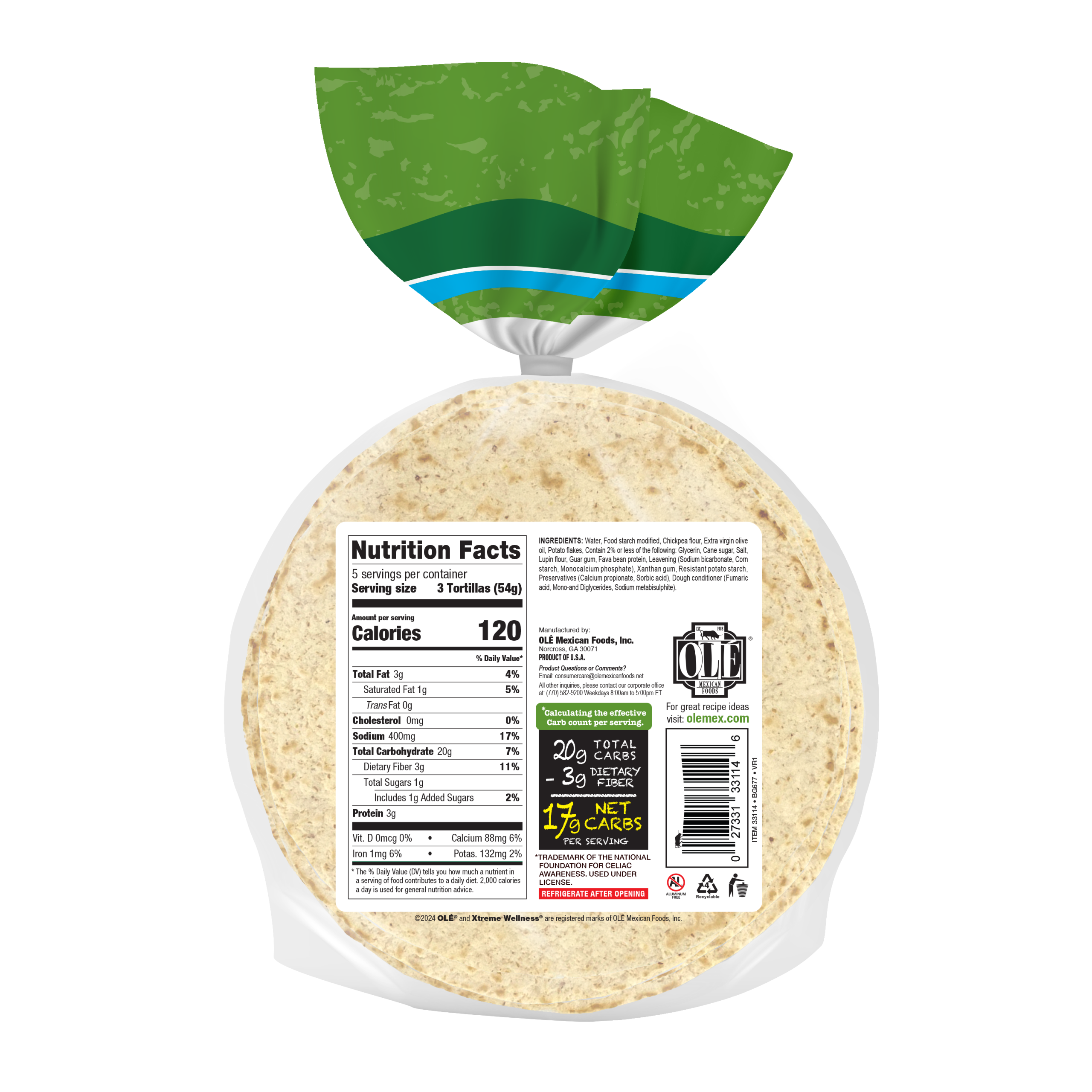 Street Taco 5” Sin Gluten - Olé Xtreme Wellness®